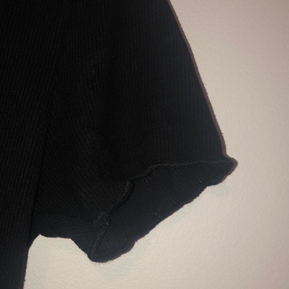 Knit Notch Collar T-Shirt - Picture 4 of 5